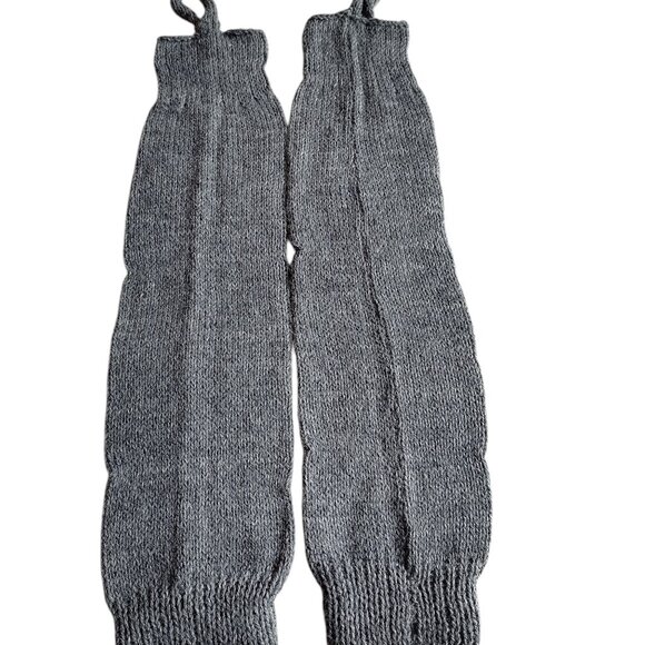 Hand-knitted alpaca wool leg warmers - Andean craft from Cusco - Picture 1 of 6